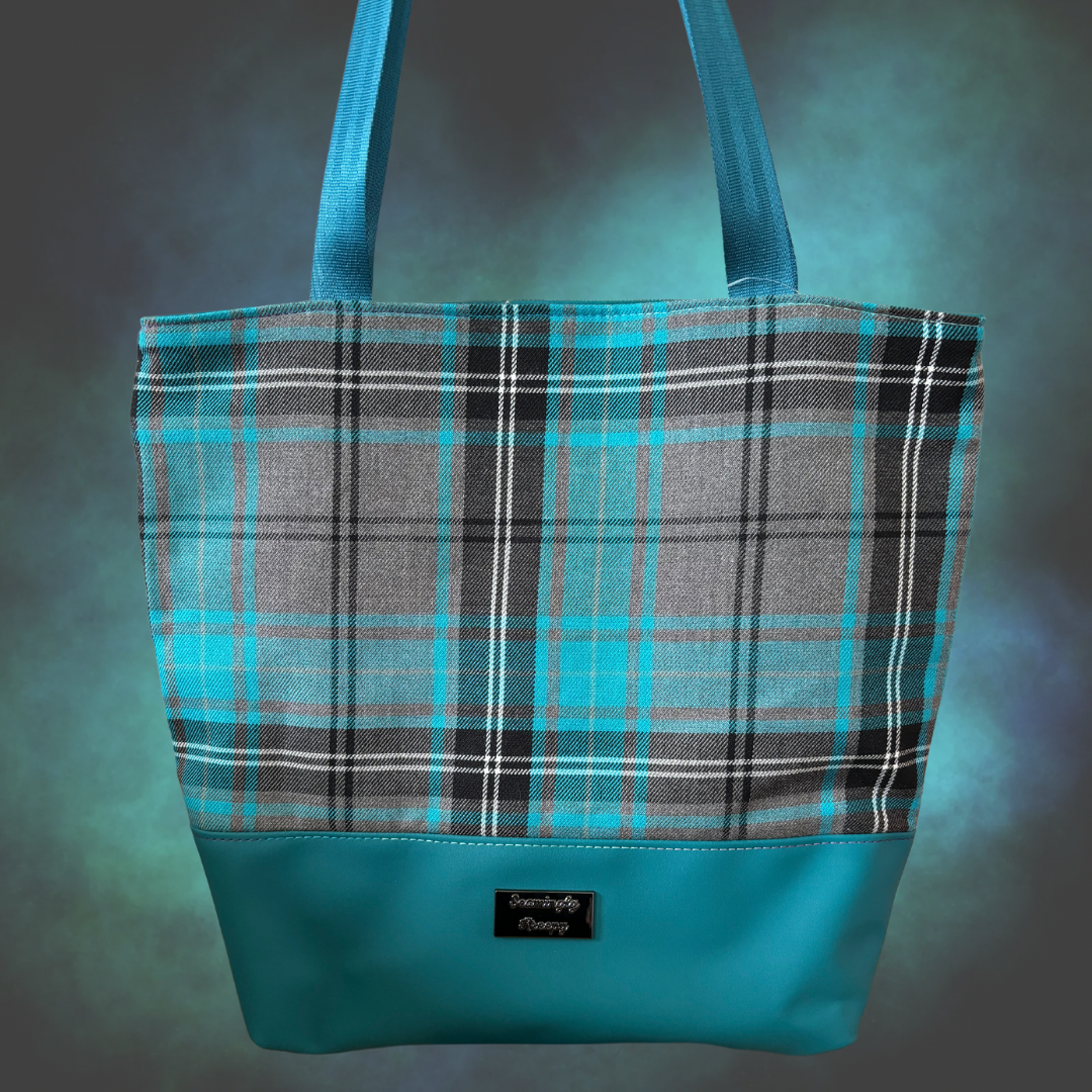 Blue Tartan Tote bag