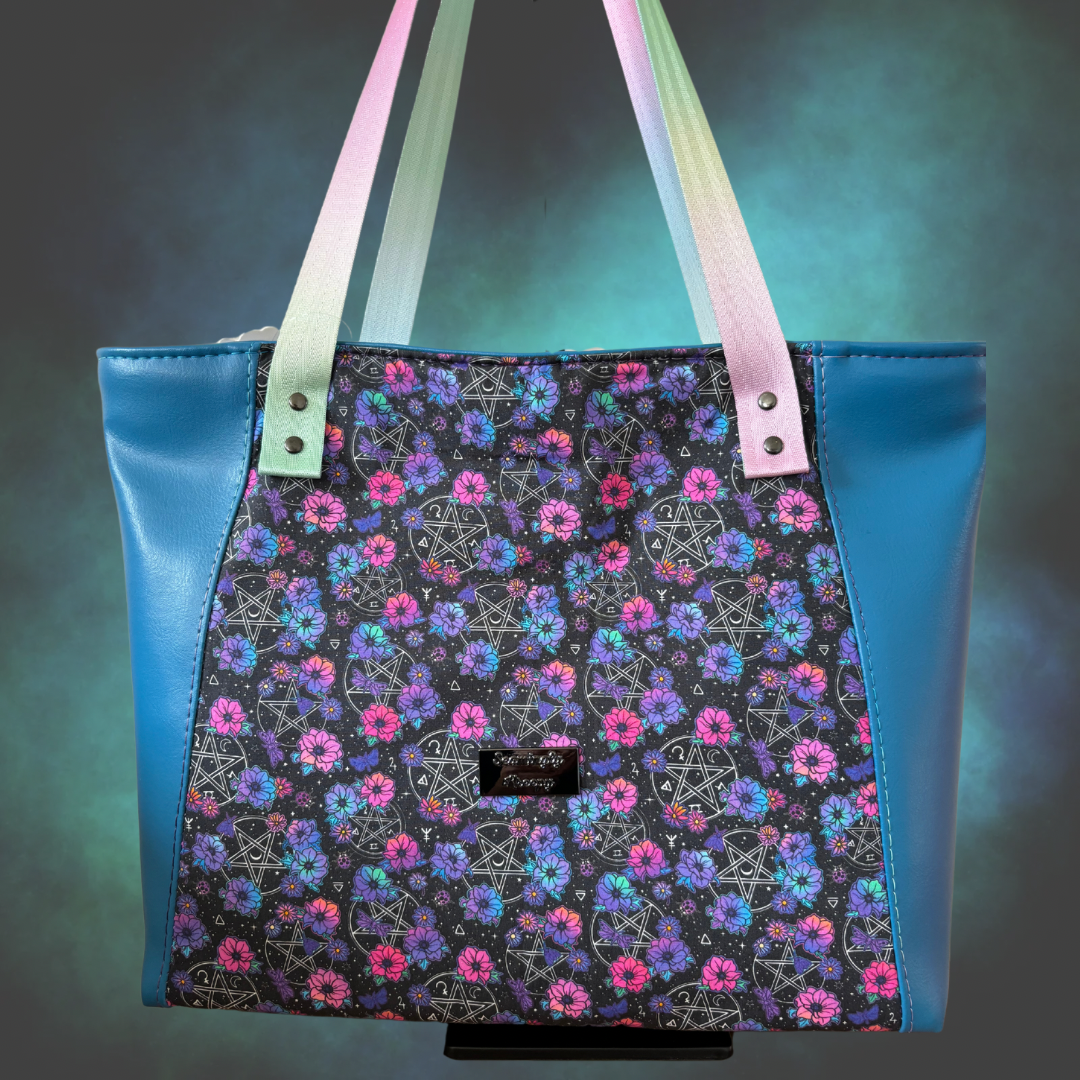 Floral Pentagram Everyday tote bag